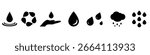 Water icon vector set. Clean water illustration sign. Rain symbol. watering hole logo.
