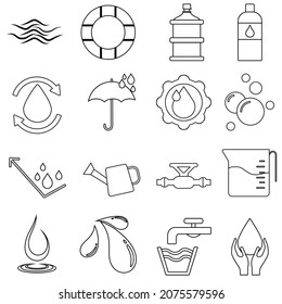 Water Icon Vector Set. Liquid Illustration Sign Collection. Purify Symbol. Pure Logo.