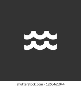 water icon vector. water sign on black background. water icon for web and app