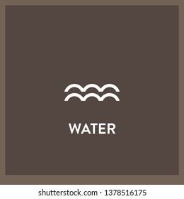 water icon vector. water sign on white background. water icon for web and app
