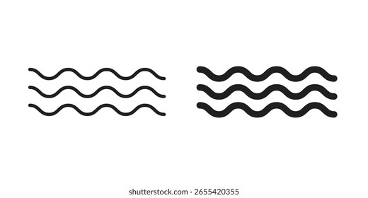 Water icon vector, solid illustration, pictogram isolated color editable