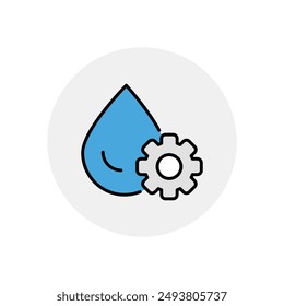 Water icon vector stock illustration