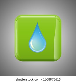 Water Icon vector. water symbol isolated for button design.
