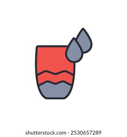 Water icon. vector.Editable stroke.linear style sign for use web design,logo.Symbol illustration.
