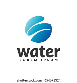 Wassersymbol. Wave Logo. Wassertropfen, Aqua-Logo. Logo für Reinigungssysteme. Aqua filtert Symbol. Sauberes Wasserzeichen.