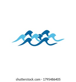 water icon, water wave icon vector symbol isolated illustrations white background