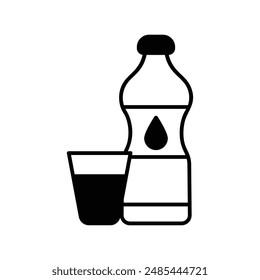 water icon with white background vector stock illustration