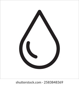 water icon with white background vector icon