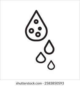 water icon with white background vector icon