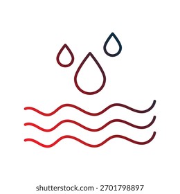 Ícone de água com fundo branco vetor ilustração stock