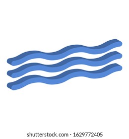 Water icon.Isometric and 3D view.