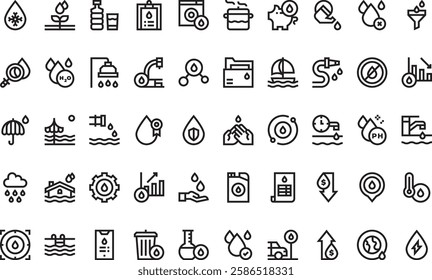 Water icons High-Quality Vector Icons Collection with Editable Stroke. Ideal for Professional and Creative Projects.