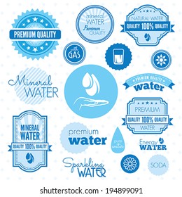 Water icons and labels
