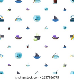 water icons pattern seamless. Included editable flat Aquarium, Soap making, drinks, Fishing, seafood, shark fin, Plumbing service, tuna icons. water icons for web and mobile.