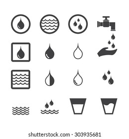 Conjunto de iconos de agua