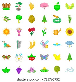 Water icons set. Cartoon style of 36 water vector icons for web isolated on white background