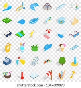 Water icons set. Isometric style of 36 water vector icons for web for any design