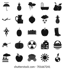 Water icons set. Simple set of 25 water vector icons for web isolated on white background
