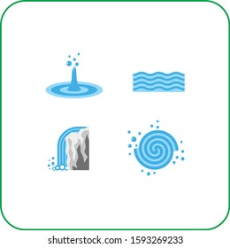 Water icons set Vector İllustration