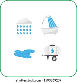 Water icons set Vector İllustration