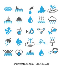 Water icons vector design