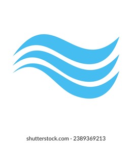 Water illustration logo design vector