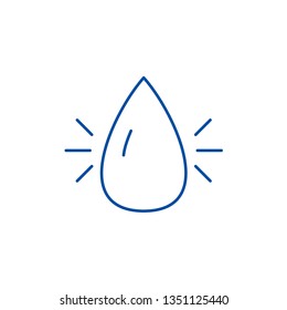 Water industry line icon concept. Water industry flat  vector symbol, sign, outline illustration.