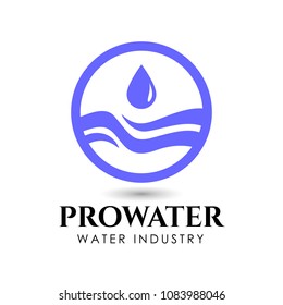 water industry logo and icon design template. water drop logo design