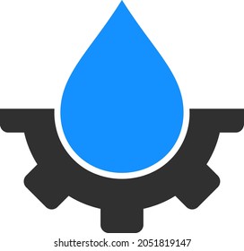 Water industry vector illustration. Flat illustration iconic design of water industry, isolated on a white background.