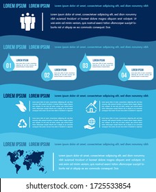 Water infographics elements template with charts and diagrams step by step.Ecology organic nature vector business template for presentation.