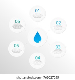 Water infographics. Information Graphics. Vector illustration
