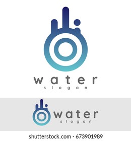 water initial Letter O Logo design
