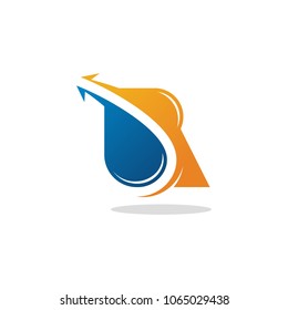 water initial R logo template