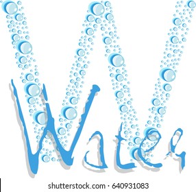 water. inscription. a drop of water 