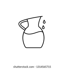 water inside pitcher outline icon. Signs and symbols can be used for web, logo, mobile app, UI, UX
