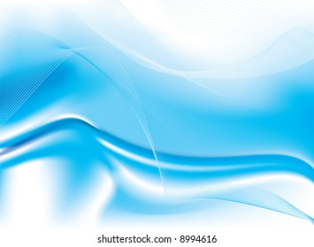 water inspired flowing background in blue and white