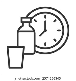 Water Intake Icon Vector Illustration Outline