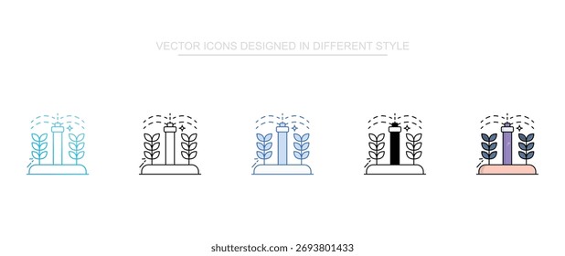Water Irrigation System icon design with white background stock illustration