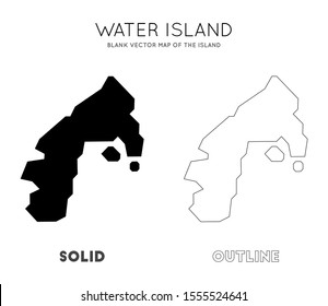 Water Island map. Borders of Water Island for your infographic. Vector illustration.