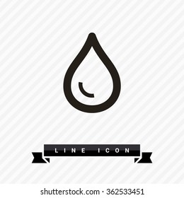 Water isolated minimal single flat linear icon for application and info-graphic. Drop line vector icon for websites and mobile minimalistic flat design.
