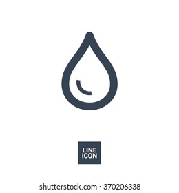 Water isolated minimal single flat linear icon for application and info-graphic. Drop line vector icon for websites and mobile minimalistic flat design.