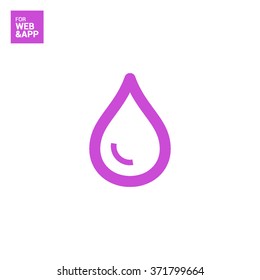 Water isolated minimal single flat linear icon for application and info-graphic. Drop line vector icon for websites and mobile minimalistic flat design.