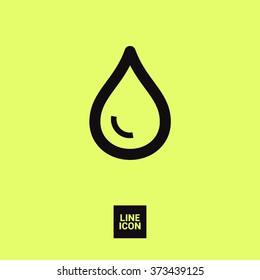 Water isolated minimal single flat linear icon for application and info-graphic. Drop line vector icon for websites and mobile minimalistic flat design.