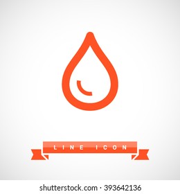 Water isolated minimal single flat linear icon for application and info-graphic. Drop line vector icon for websites and mobile minimalistic flat design.