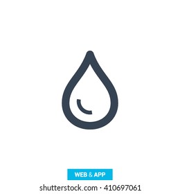 Water isolated minimal single flat linear icon for application and info-graphic. Drop line vector icon for websites and mobile minimalistic flat design.