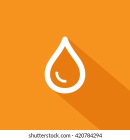 Water isolated minimal single flat linear icon for application and info-graphic. Drop line vector icon for websites and mobile minimalistic flat design.