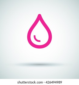 Water isolated minimal single flat linear icon for application and info-graphic. Drop line vector icon for websites and mobile minimalistic flat design.