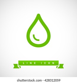 Water isolated minimal single flat linear icon for application and info-graphic. Drop line vector icon for websites and mobile minimalistic flat design.
