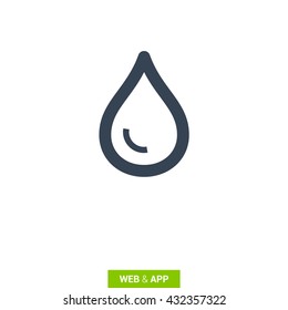 Water isolated minimal single flat linear icon for application and info-graphic. Drop line vector icon for websites and mobile minimalistic flat design.