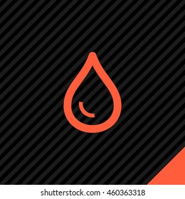 Water isolated minimal single flat linear icon for application and info-graphic. Drop line vector icon for websites and mobile minimalistic flat design.